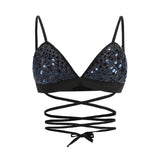 Joyfunear Halter Handmade Shiny Rhinestones Crop Top Backless Summer Beach Chic Party Bralette Cropped Sexy Women Tank Top - Hobbyvillage