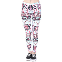 Zohra Brands Women Fashion Legging Aztec Round Ombre Printing leggins Slim High Waist  Leggings Woman Pants - Hobbyvillage