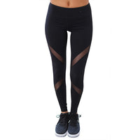 CHRLEISURE Sexy Women Leggings Gothic Insert Mesh Design Trousers Pants Big Size Black Capris Sportswear New Fitness Leggings - Hobbyvillage