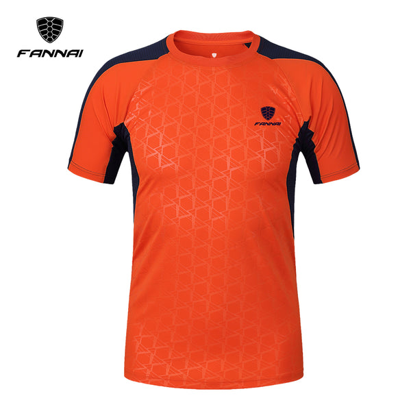 FANNAI Brand New Arrival 2017 men Designer soccer jerseys T Shirt sports Quick Dry Slim Fit Breathabl shirts Tops & Tees M_XXXL - Hobbyvillage