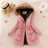 2018 women winter thicken warm coat female autumn hooded cotton fur plus size basic jacket outerwear slim long ladies chaqueta - Hobbyvillage