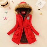 2018 women winter thicken warm coat female autumn hooded cotton fur plus size basic jacket outerwear slim long ladies chaqueta - Hobbyvillage