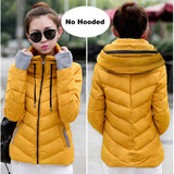 2018 Winter Jacket women Plus Size Womens Parkas Thicken Outerwear solid hooded Coats Short Female Slim Cotton padded basic tops - Hobbyvillage