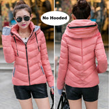2018 Winter Jacket women Plus Size Womens Parkas Thicken Outerwear solid hooded Coats Short Female Slim Cotton padded basic tops - Hobbyvillage
