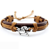 Volleyball Football Soccer Softball Lacrosse Hockey Basketball Calisthenics Charm Leather Bracelets Women Men Unisex Jewelry - Hobbyvillage