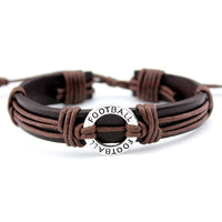 Volleyball Football Soccer Softball Lacrosse Hockey Basketball Calisthenics Charm Leather Bracelets Women Men Unisex Jewelry - Hobbyvillage