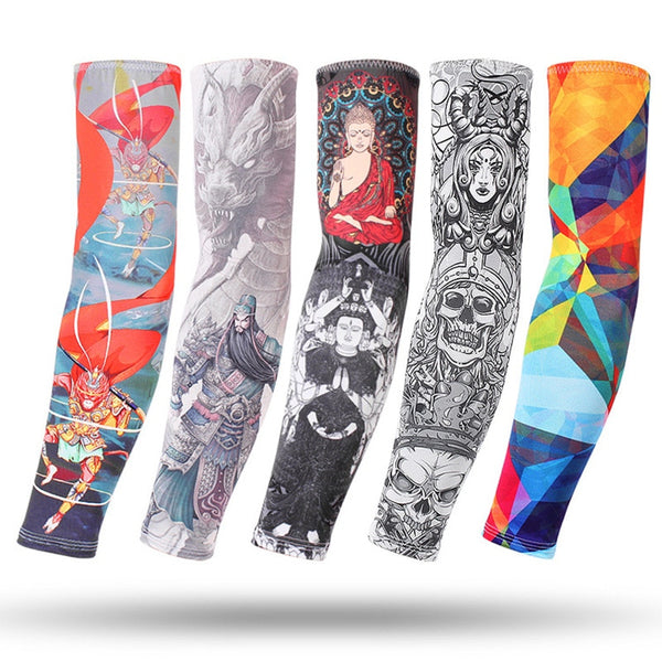 One Pair Arm Sleeves Breathable Quick Dry Fishing  Running  Basketball Elbow Pad Fitness Armguards Sports Cycling Arm Warmers - Hobbyvillage