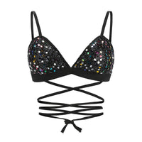 Joyfunear Halter Handmade Shiny Rhinestones Crop Top Backless Summer Beach Chic Party Bralette Cropped Sexy Women Tank Top - Hobbyvillage